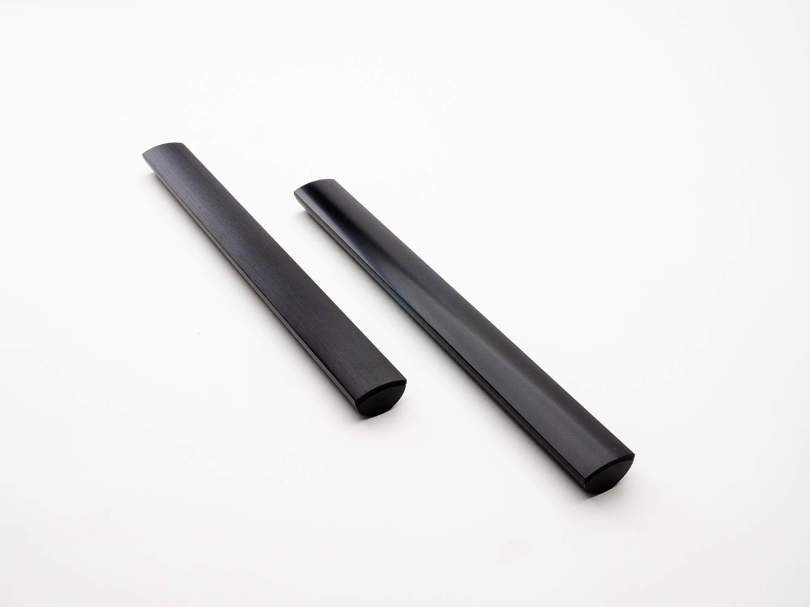 Refrigerator handle - Brushed or Polished Anodized Black